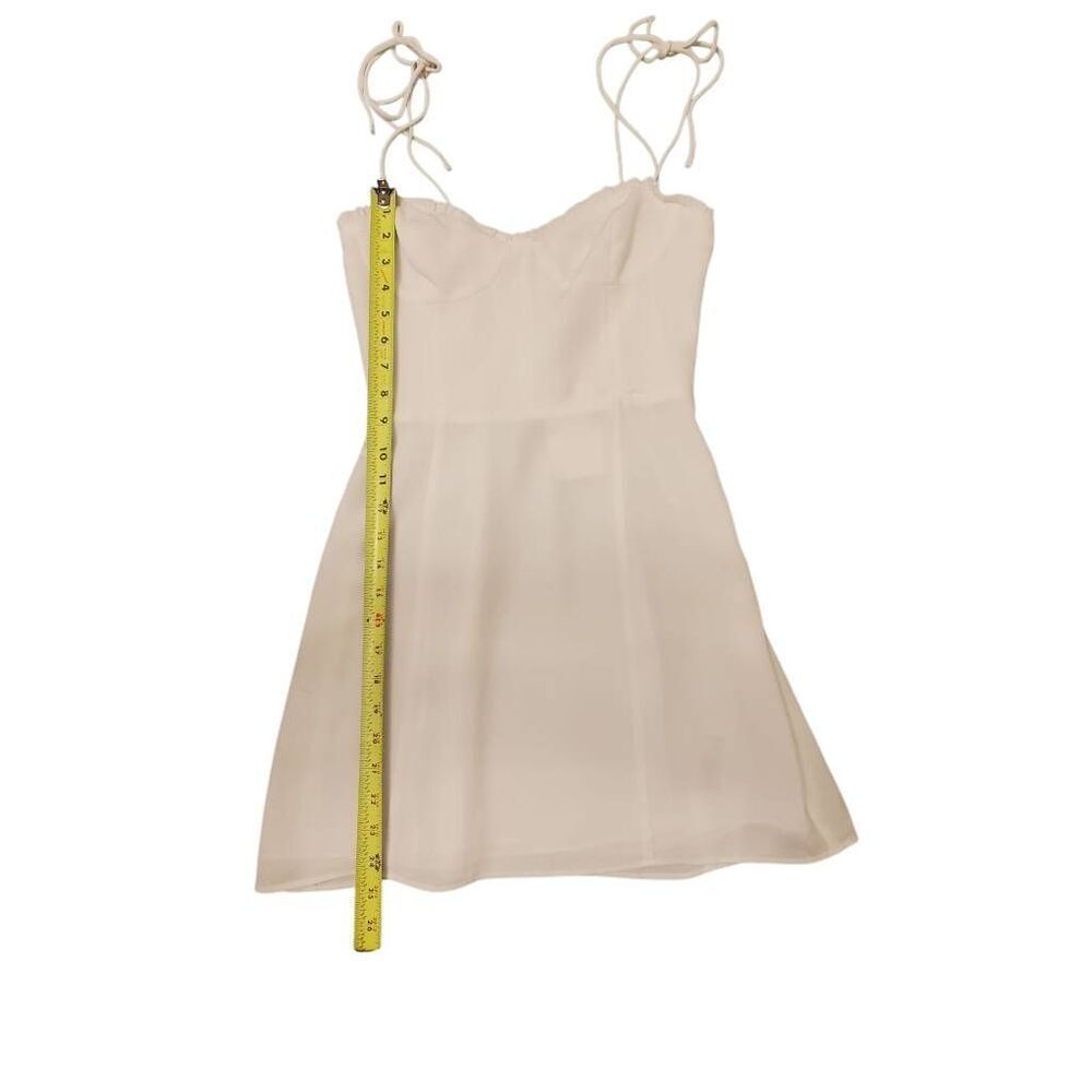 Aritzia Wilfred Fable White Mini Dress Tie Straps Little White Lined Corset Dres - Picture 9 of 12